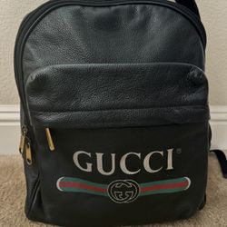 Gucci Leather Backpack - Authentic 