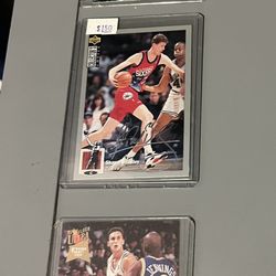 Derick Coleman Basketball Fleer Card, Shawn Bradley Upper Deck Card & Bobby Hurley Fleer Ultra