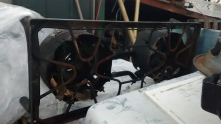 Old double propane burner