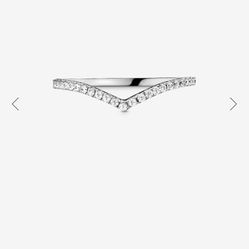 Pandora Sparkling Wishbone Ring Sterling silver