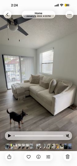 Beige sofa