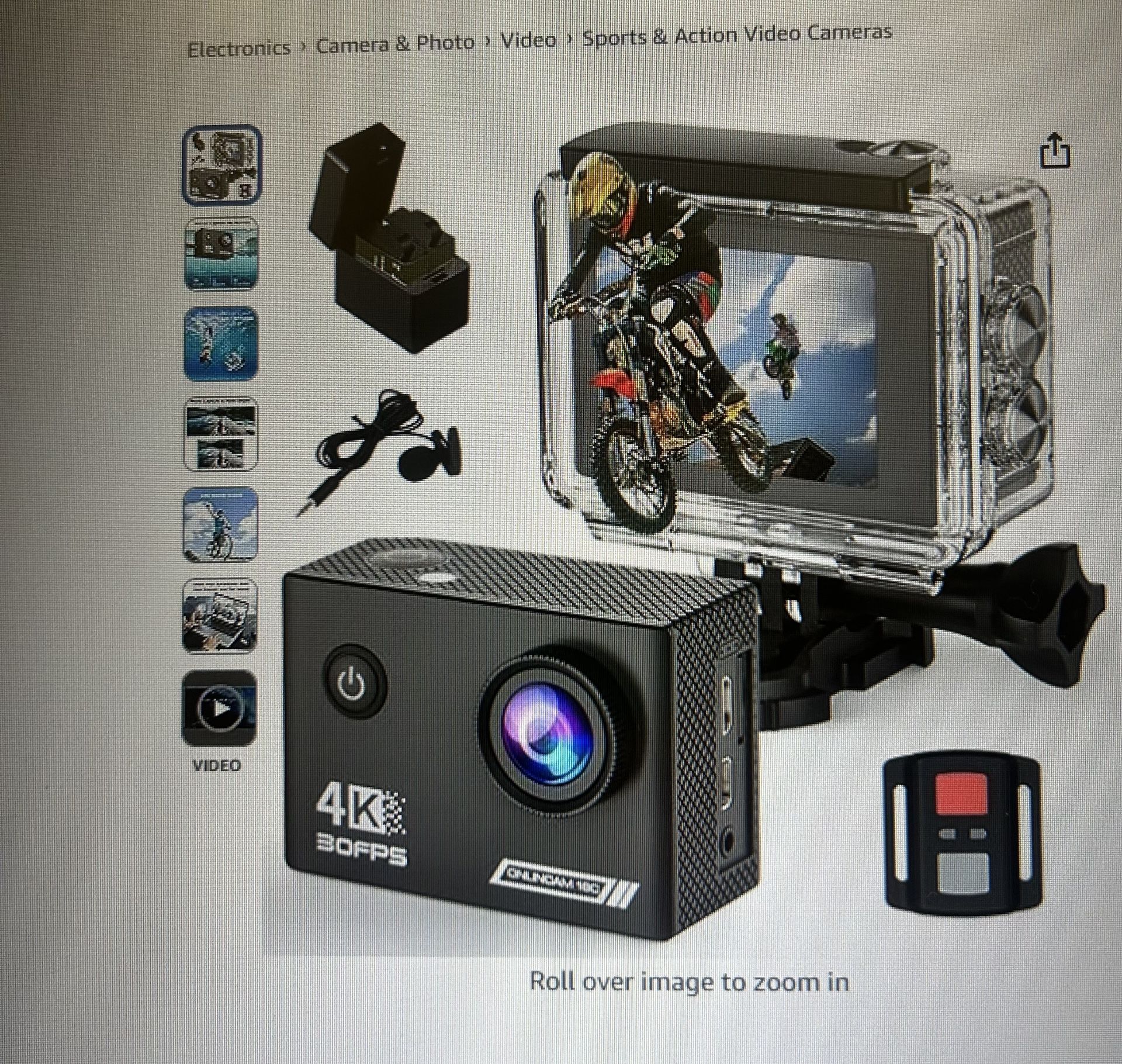 Yolansin 4K 30fps Action Camera - 131ft/40m Waterproof Underwater Camera EIS WiFi Sports Camera20MP