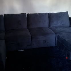 Navy Blue Modular Sectional