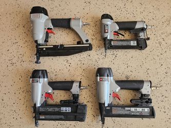 Set of 4 Porter Cable Pneumatic Nailers