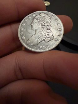 Authentic 1836 Capped Bust Silver Half Dollar - Lettered Edge (VF/XF)