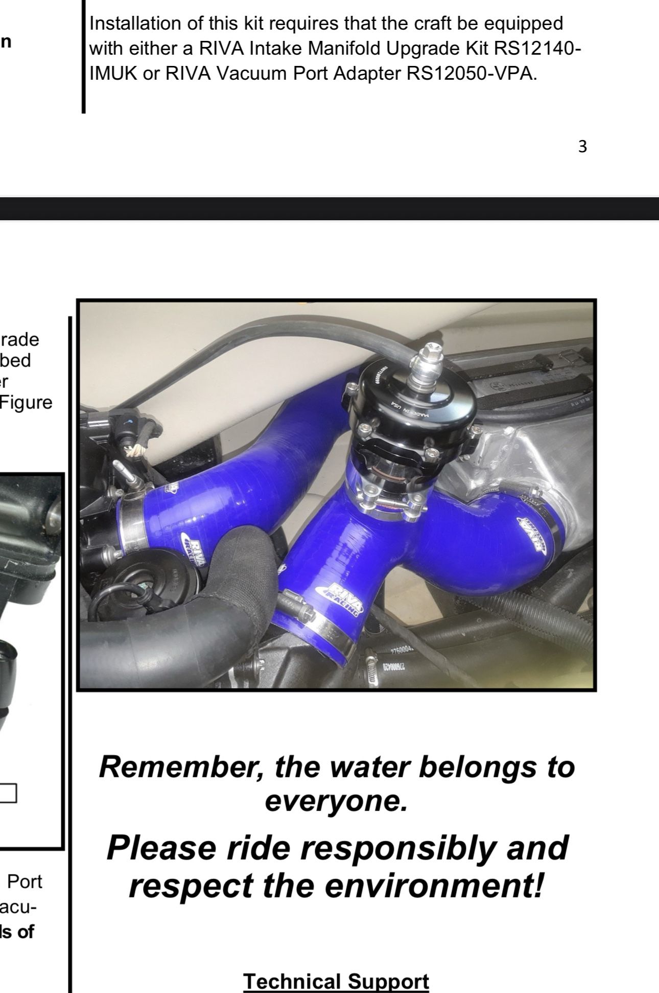 Riva Racing Sea doo GTX, GTR, RXP, RXPX Intercooler Tube BOV Kit