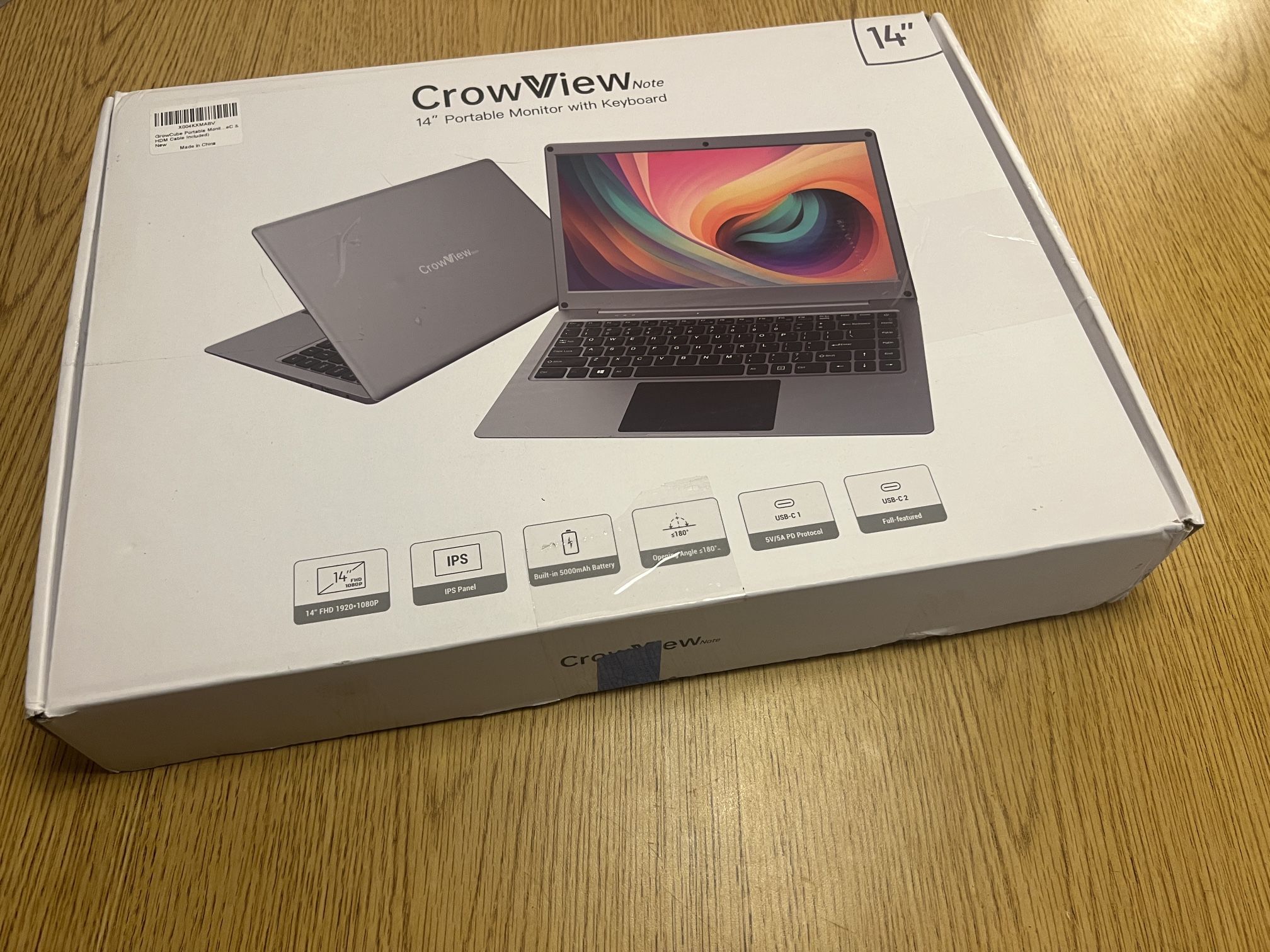 Crowview Note 14 Lapdock Portable Monitor Keyboard Mouse