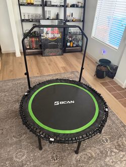 BCAN Fitness Trampoline with Adjustable Handle