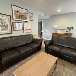 Faux Leather Sofa and loveseat 