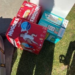 Diapers Size 1, 2, And NB 