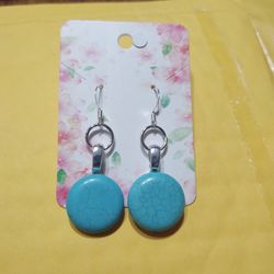 Handmade Turquoise Dangle Earrings 