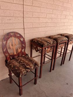 3 Cooper bar stools 1 chair custom made