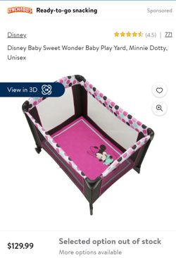 Minnie Mouse Playpen With Extra Mattress! 
