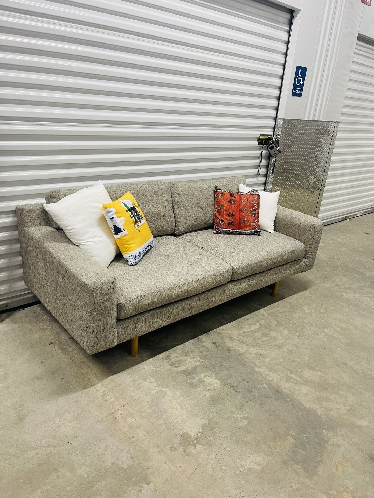 FREE DELIVERY * Grey West Elm Couch * Grey Sofa*