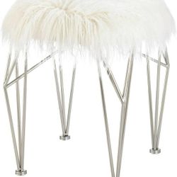 Faux Fur Stool