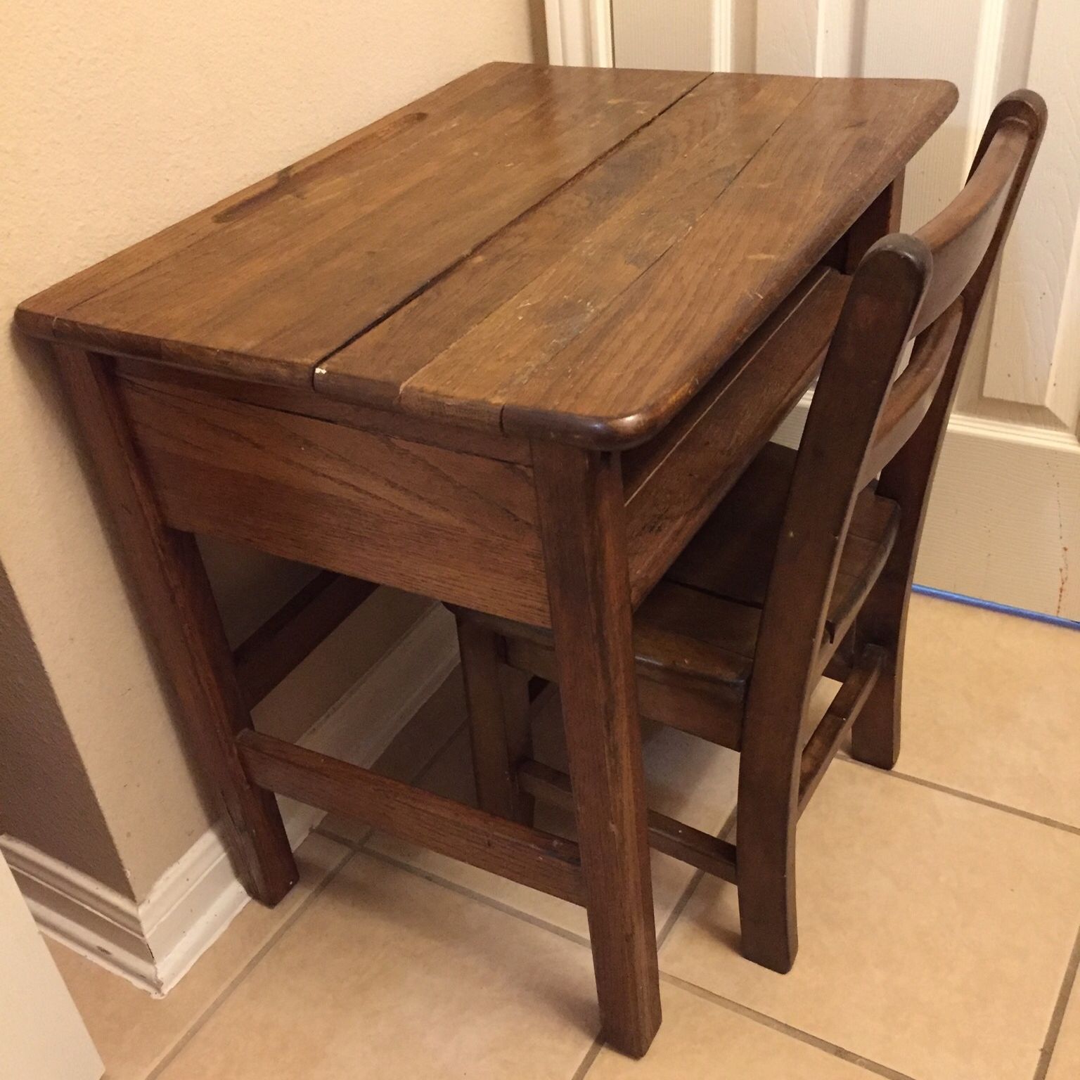 Antique Child’s School Desk & Chair