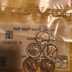 Mercury War Dimes Set From 1(contact info removed)