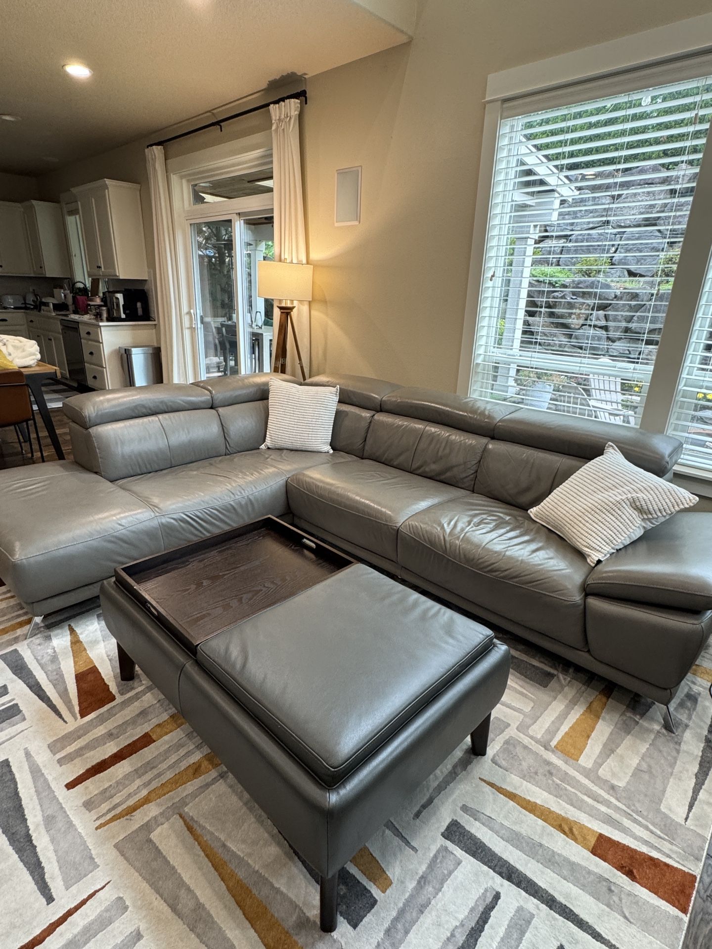 Genuine Leather Sectional Sofa