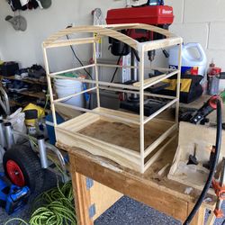 Hand Crafted Wooden Bird Cage 