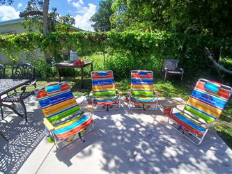 ​Set of 4 Tommy Bahama Backpack Beach Chairs - Like New (Used Twice)