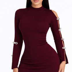 Burgundy dress (small)