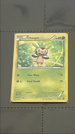Chespin - XY01 - Sheen Holo - XY Black Star Promo - Pokemon Card