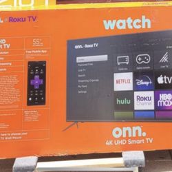 55” Onn Smart 4k Roku Led Tv 