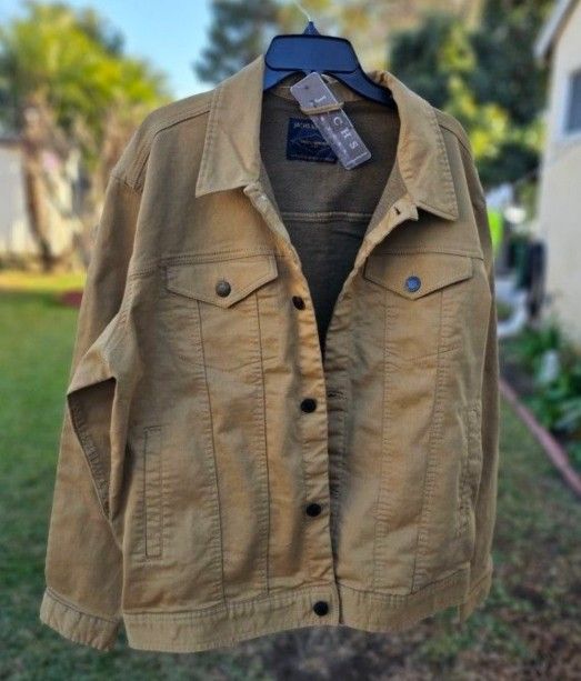 Men's Denim Trucker Flex Jacket Large Jachs