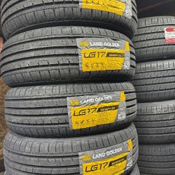 SET OF FOUR NEW TIRES 195/65/15 LANDGOLDEN, INCLUDING MOUNT AND BALANCE. ASK ME FOR ANY SIZE OR BRAND