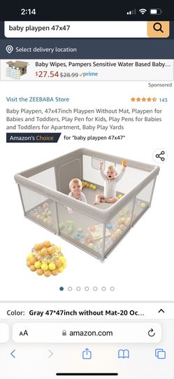 Baby Playpen Light Grey New In Box 