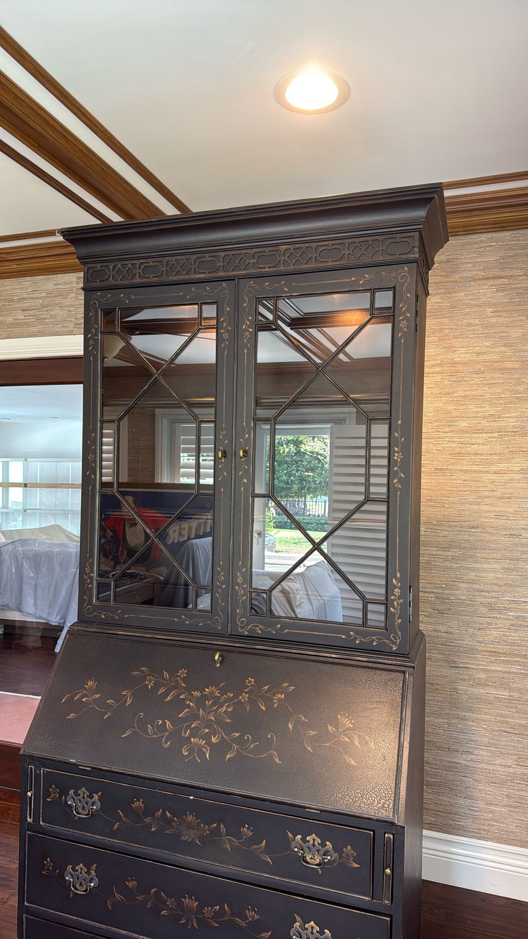 Secretary Desk With Hutch Chinoiserie Ethan Allen MAKE AN OFFER’