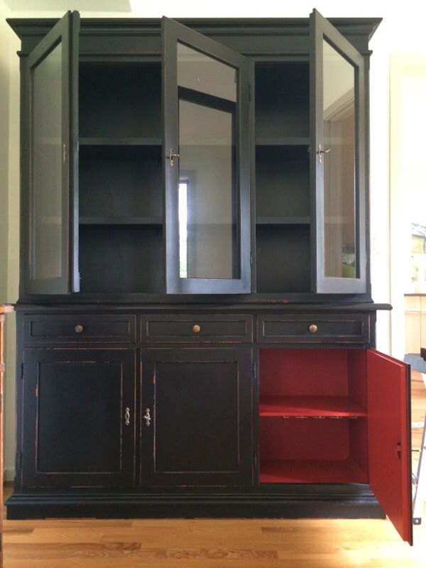 Crate Barrel Verona Buffet And Hutch, Red China Cabinet Crate And Barrel