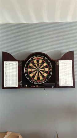 Blade 3 Dart Board, darts, and dart case