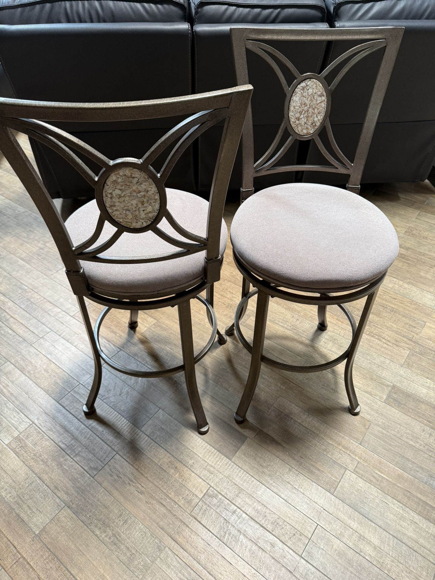 Set of 4 Metal Counter Stools