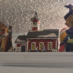 Christmas village all pieces have LED look back light