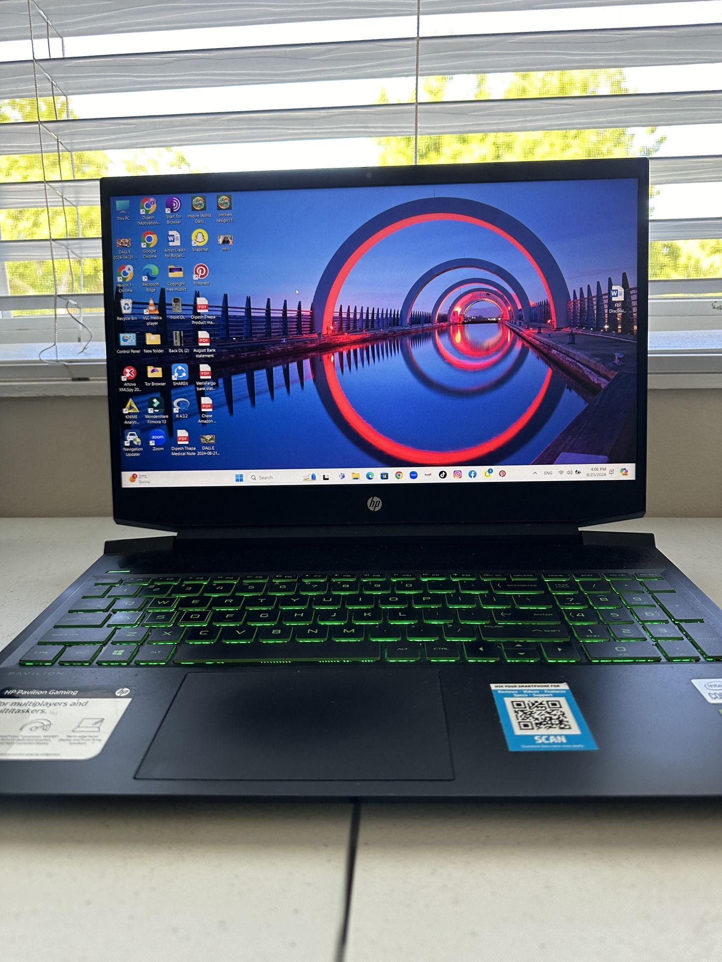 HP Pavilion 16.1” gaming laptop With 512 gb HD space