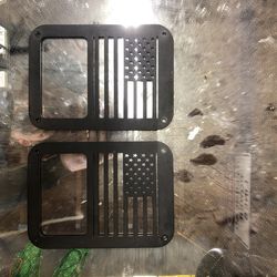 American Flag Tail Light Covers