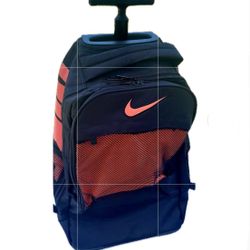 NIKE• Wheeled Laptop Backpack, Black/Orange • One Size• 🆕👍✅NEW without Tags