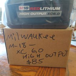 Milwaukee M18 Xc6.0 High Output Battery 