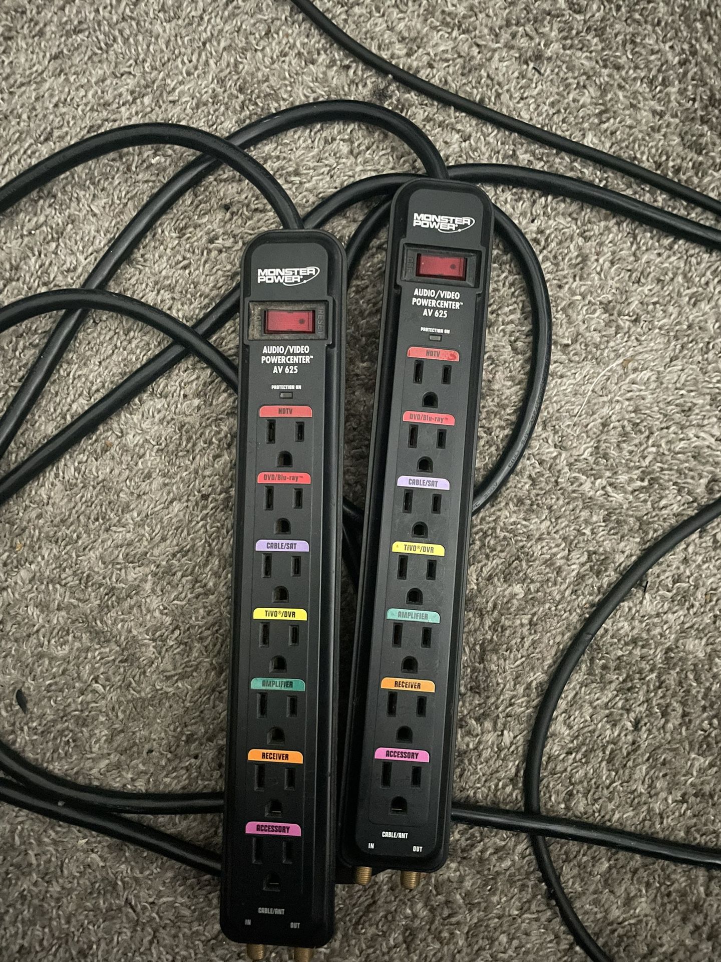 2 Monster Power Surge Protectors 