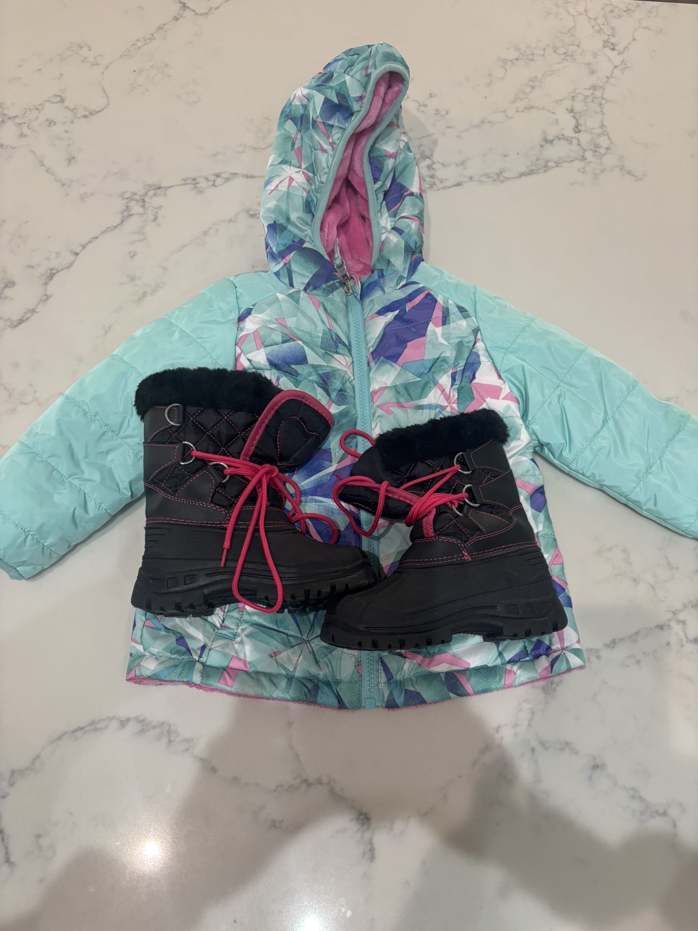 Girls Snow Jacket And Boots