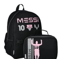 New!!! Soccer Player Messi Backpack  And Lunch Bag No Tags 