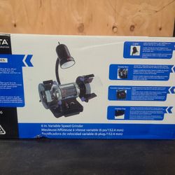 NEW Delta Power Tools 23-196 6-Inch Variable Speed Bench Grinder DPEC002880 New