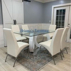 New Dining Table Set 6 Chairs $0 Down 