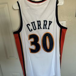 NBA Stephen Curry Warriors white jersey with red/black trim, size L #warriors #basketball