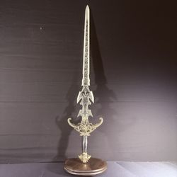 4-Headed Lion Sword 41" Beautifully Etched Blade w/ Rings For Hanging