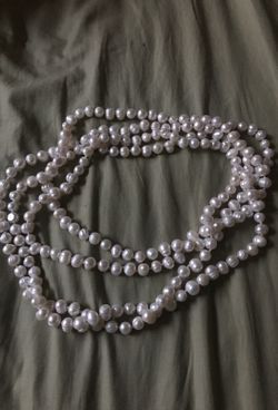 60 inch freshwater pearl necklace