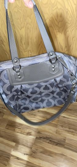 COACH gray medium cross purse
