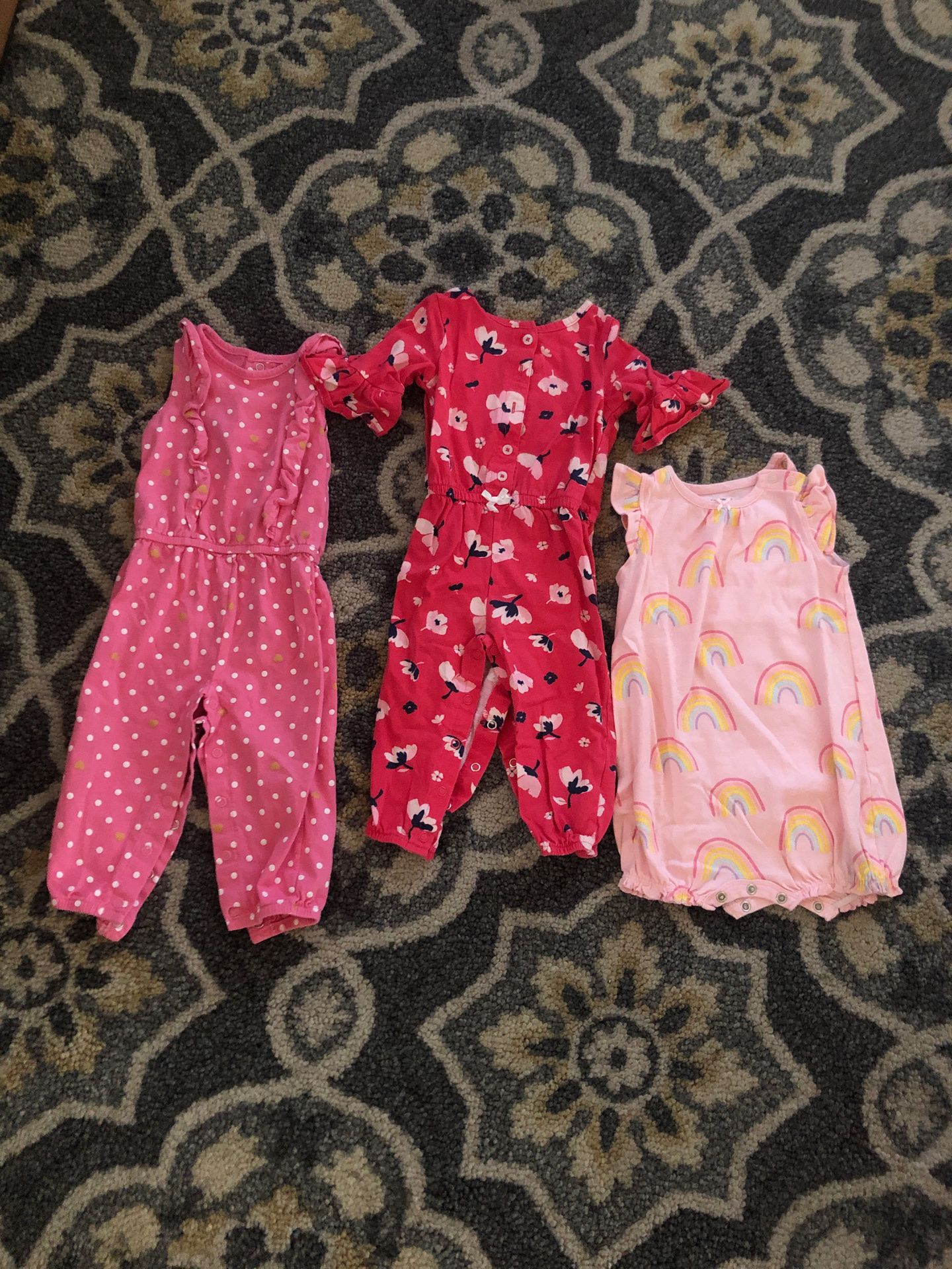 12 month girl rompers