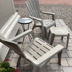 Adirondack Chairs And Table